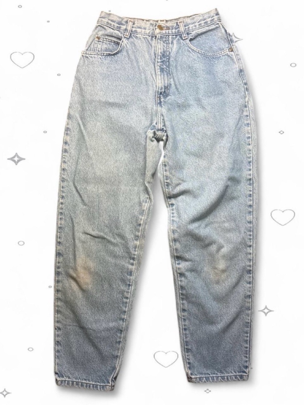 Vintage Hunt Club High Waisted Mom Jeans Light Wash 8 Petite